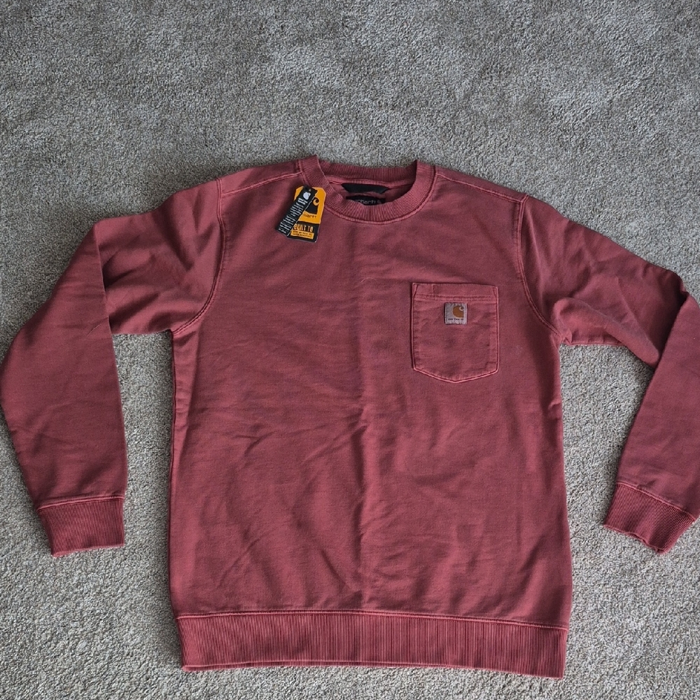 Carhartt Men's Brick Red Crewneck Sweater